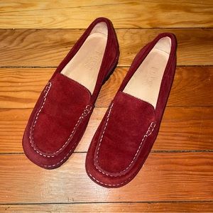 Red Suede Loafer Shoes